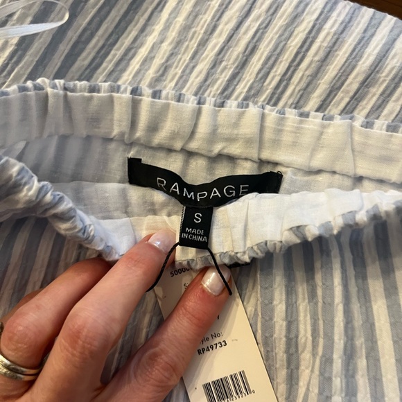 NWT Rampage Off the Shoulder Chambray Striped Dress - Picture 6 of 7